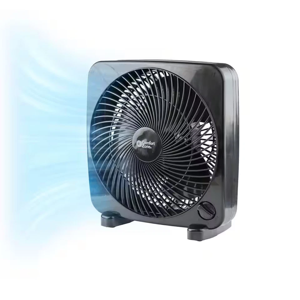 9 In. Black Box Fan with 3-Speed Front Control - Image 1 of 4