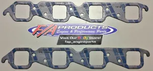 Fel-Pro 1410 BIG BLOCK Chevy 1.88" X 1.88" Rectangle Port Header Gasket Pair - Foto 1 di 2