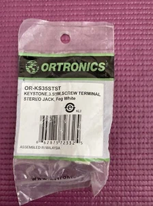 ORTRONICS KS35STST White Audio Ketstone Stereo Jack - Picture 1 of 5