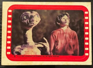 1982 Topps ET The Extra-Terrestrial E.T. und Elliott #6 Stickerkarte - Bild 1 von 2