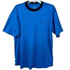 Nike Shirt Adult Medium Blue Black Short Sleeve Active Fitness Gym Mens #56323