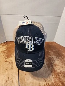 Fan Favorite Men's Adjustable Tampa Bay Rays Trucker Hat  Mesh New With Tags OS - Picture 1 of 8
