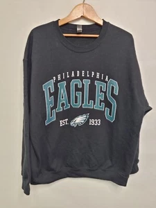 Philadelphia eagles jumper size xl extra large black long sleeve cotton footbal - Picture 1 of 7