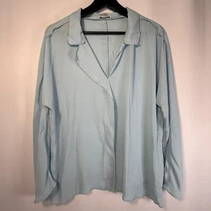 Calvin Klein Bluse transparent klassisch Prep Strand Küstensekretär Bauernakademie - Bild 1 von 10