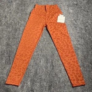 Beyond Yoga Women's Small Legging Jacquard Orange Leopard LU3243 NWT  $99 - Picture 1 of 14