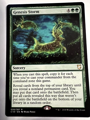 MTG Magic The Gathering Commander 2018  Genesis Storm Rare LP - Image 1 of 2