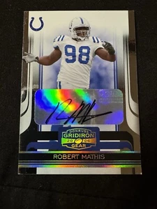 Robert Mathis 2006 Donruss Gridiron Gear Gold /100 #35 Rookie Rc Autogramm Auto - Bild 1 von 2