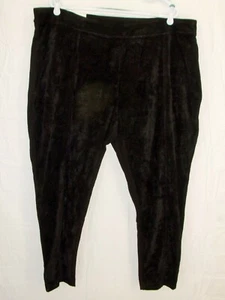 Leggings Calvin Klein neri ecopelle scamosciata davanti pull on power elasticizzati taglia 3X NUOVI y - Foto 1 di 6
