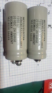 (2 piezas) Mepco Electra 7200uF -10 + 75% 20vdc 24v Surge - Imagen 1 de 2