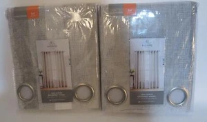(2) Jcpenney Home Leno Stripe Grommet Panel 50in x 84in - Picture 1 of 1