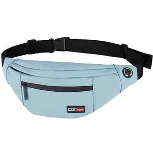 Sling Crossbody Bag Fanny Pack for Running Phone Keys Wallet Large Dusty Blue - Picture 1 of 4