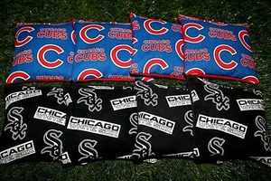 Cornhole Sitzsäcke 8er Set ACA Regulation Bags CHICAGO CUBS & WHITE SOX - Bild 1 von 2