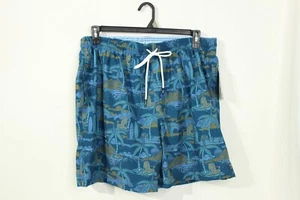 Chaps Blue Palm Tree Shorts Yacht Boating Summer Swim Sz XL - Picture 1 of 8