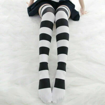 Anime Cute Cat Paw Over-knee Socks Print Lolita Cosplay Thigh High Stocking - Image 1 of 4