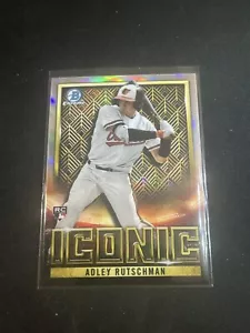 2023 Bowman Chrome #BI-21 Adley Rutschman ROOKIE REFRACTOR ICONIC Orioles RC - Picture 1 of 2