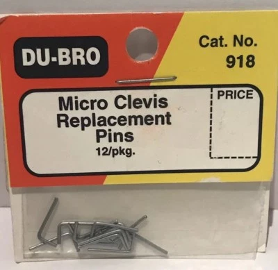 Du-BRO DUB918 Micro Clevis Replacement Pins 12pins #918 - NEW - Image 1 of 2