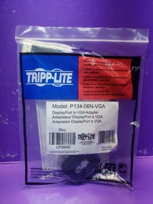 NEW TRIPP-LITE P134-06N-VGA-DISPLAYPORT Premium Quality Cables & Connectivity - Image 1 of 4
