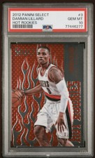 2012-13 Panini Select Damian Lillard Hot Rookies Red RC Rookie 3, PSA 10