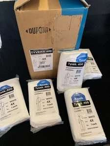 25 DuPont Tyvek 400 Disposable Coverall 4X White, Industrial TY120SWH4X0025VP - Picture 1 of 8