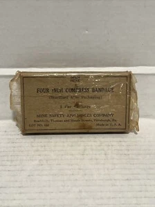 VTG 1930s Mine Safety Appliances Co. 4 IN Compress Bandage,Unused,4"x2"x.75" - Picture 1 of 6