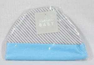 STEPHAN BABY KNIT GRAY & WHITE STRIPPED BEANIE CAP 0-6 MONTHS NEW WITH TAGS - Picture 1 of 4