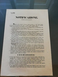 Trieste 19 maggio 1859 NOTIFICAZIONE DAZJ SULLE BEVANDE E SULLE CARNI documento - Picture 1 of 7
