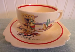 Vintage Homer Laughlin Hacienda Cup and Saucer - Picture 1 of 9
