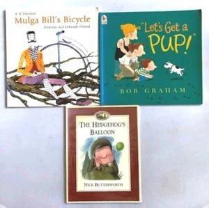 MULGA BILL'S BICYCLE & THE HEDGEHOG'S BALLOON & LETS GET A PUP! LEARN TO READ - Picture 1 of 2