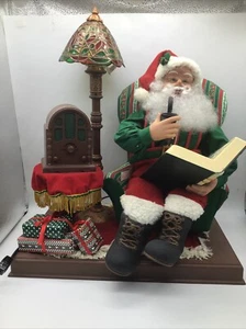 Vintage 1996 Holiday Creations Santa,Old Radio & Tiffany Lamp Animated figure - Picture 1 of 20