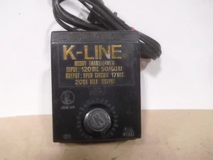 K-LINE #950 AC TRAIN TRANSFORMER FOR BASIC 0/027 TRAIN SET TESTED WORKS GREAT - Picture 1 of 7