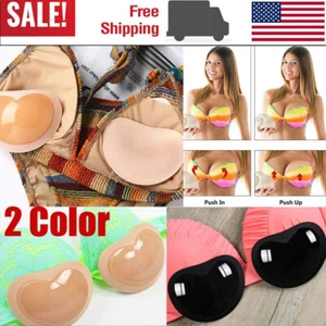 Silicone Insert Pads Gel Push Up Lift Plunge Bra Breast Enhancer Swimsuit Bikini - Picture 1 of 12