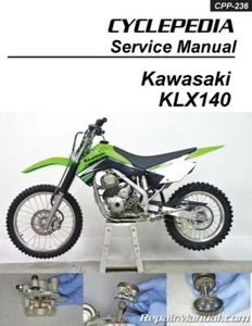 Cyclepedia Kawasaki KLX140 Motorcycle Printed Service Manual - Foto 1 di 1