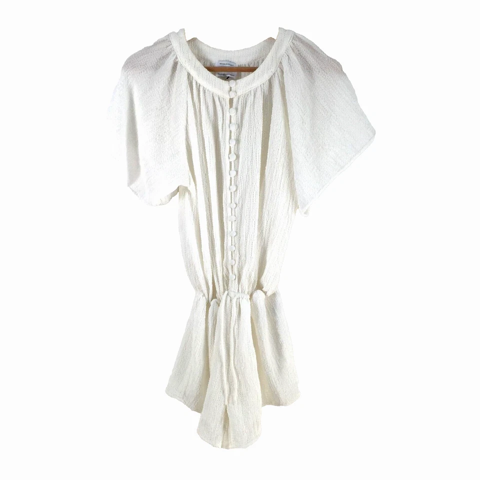 Sabo skirt womens playsuit romper size 2XS sheer white short sleeve 083331 - Image 1 of 4