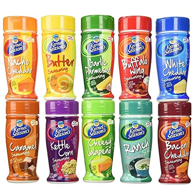 Popcorn Seasoning Large Sampler Pack 2.7Oz Container (Variety Pack of 10 Differe - Image 1 of 1