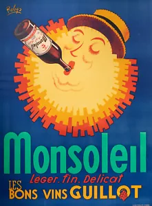 Original Vintage Poster - Robys - Monsoleil - Wine - Grape - Hat - France - 1940 - Picture 1 of 4