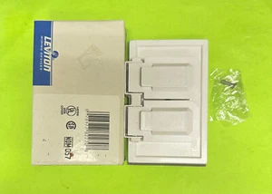 LEVITON 4976-W ESTERNO ESTERNO 1G RESISTENTE ALLE INTEMPERIE SCATOLA COPERTURA PIASTRA DUPLEX BIANCO - Foto 1 di 6