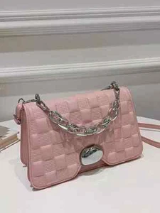 Borsa pochette donna squadrata tracolla pelle sintetica rosa cipria B033 - Foto 1 di 4