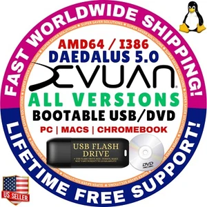 DEVUAN LINUX OS, LIVE/FULL. DESKTOP-LIVE, SERVER, NET-INSTALL for MAC / PC - Picture 1 of 15