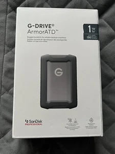 SanDisk Professional G-Drive ArmorATD 1TB Rugged 140MBS USB-C Portable Drive NEW - Picture 1 of 2