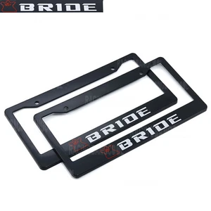 1 pair JDM Universal Bride Plastic Racing License Plate Frame Tag Cover Holder - Picture 1 of 3