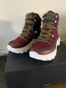 Sorel Women's Kinetic Breakthru Conquest Boots Cinder/Bloodstone Size 8.5, 9-NIB - Picture 1 of 3