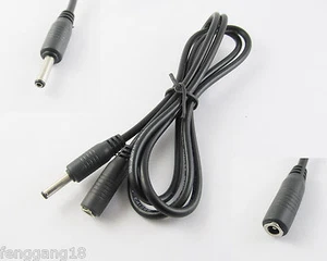 5x DC Power Jack 3.5mm x 1.35mm Female Jack to Male Camera Extension Cord Cable - Picture 1 of 2