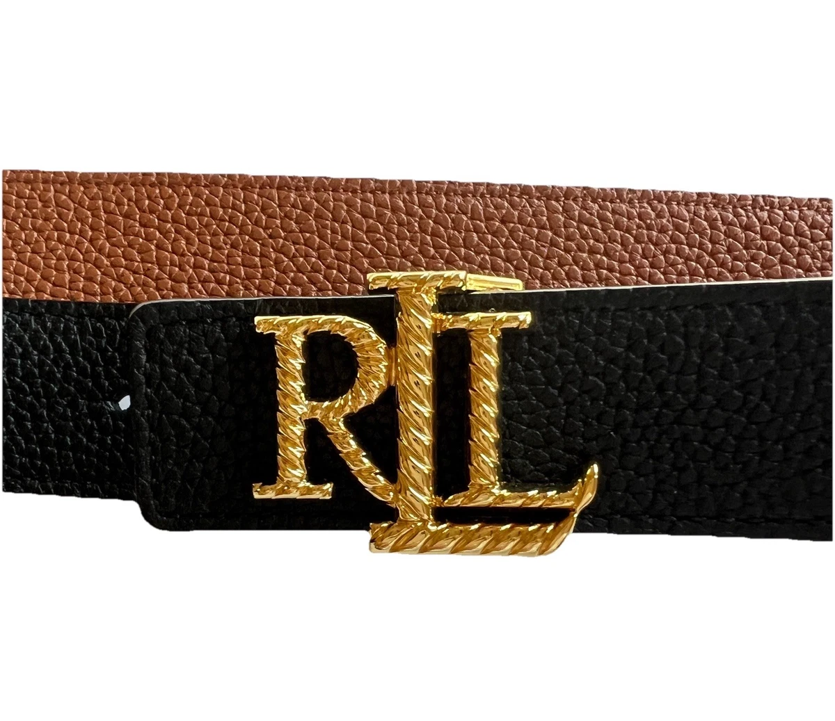 Polo Ralph Lauren Cow Leather Belt Women’s X-Large Brown XL Ralph Lauren Brown Leather Vachetta Stirrup Chain Belt Ralph  main image 3