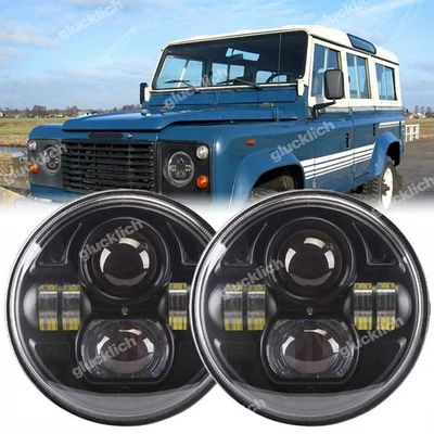 7 Zoll LED Scheinwerfer Für Land Rover 90 110 Defender Jeep Wrangler JK LJ TJ - Bild 1 von 4