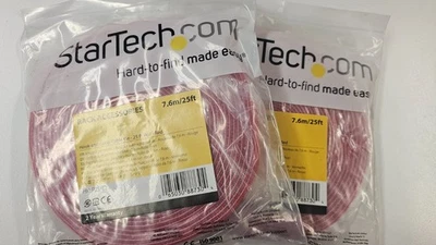 StarTech 25ft 7.6m Hook and Loop Cable Tie - Cut-to-Size Reusable Red Cable Tie - Image 1 of 4
