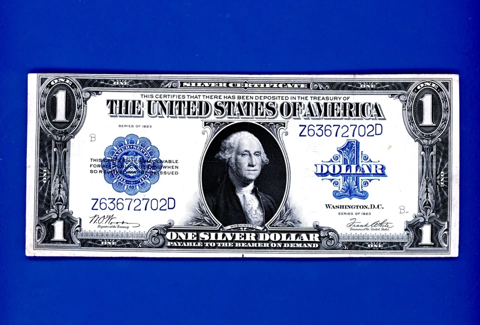 1923 $1 Silver Certificate HORSE BLANKET CRISP LARGE SZ NOTE - Image 1 of 2