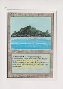 TROPICAL ISLAND MAGIC THE GATHERING MTG REVISED SET DUAL LAND VINTAGE RARE CARD - Picture 1 of 2
