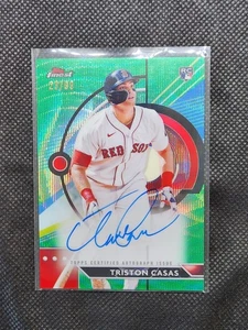 2023 Topps Finest - Finest Autographs Triston Casas #FA-TC Green Wave Refractor - Picture 1 of 2
