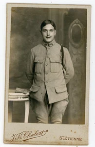 PHOTO CDV, un militaire du 164ème par Chabert à St Étienne - Picture 1 of 2