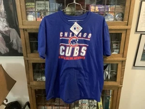 NWT Chicago Cubs MLB GM SPELL OUT w LOGO Blue T-shirt SZ XL - Cool - Picture 1 of 8